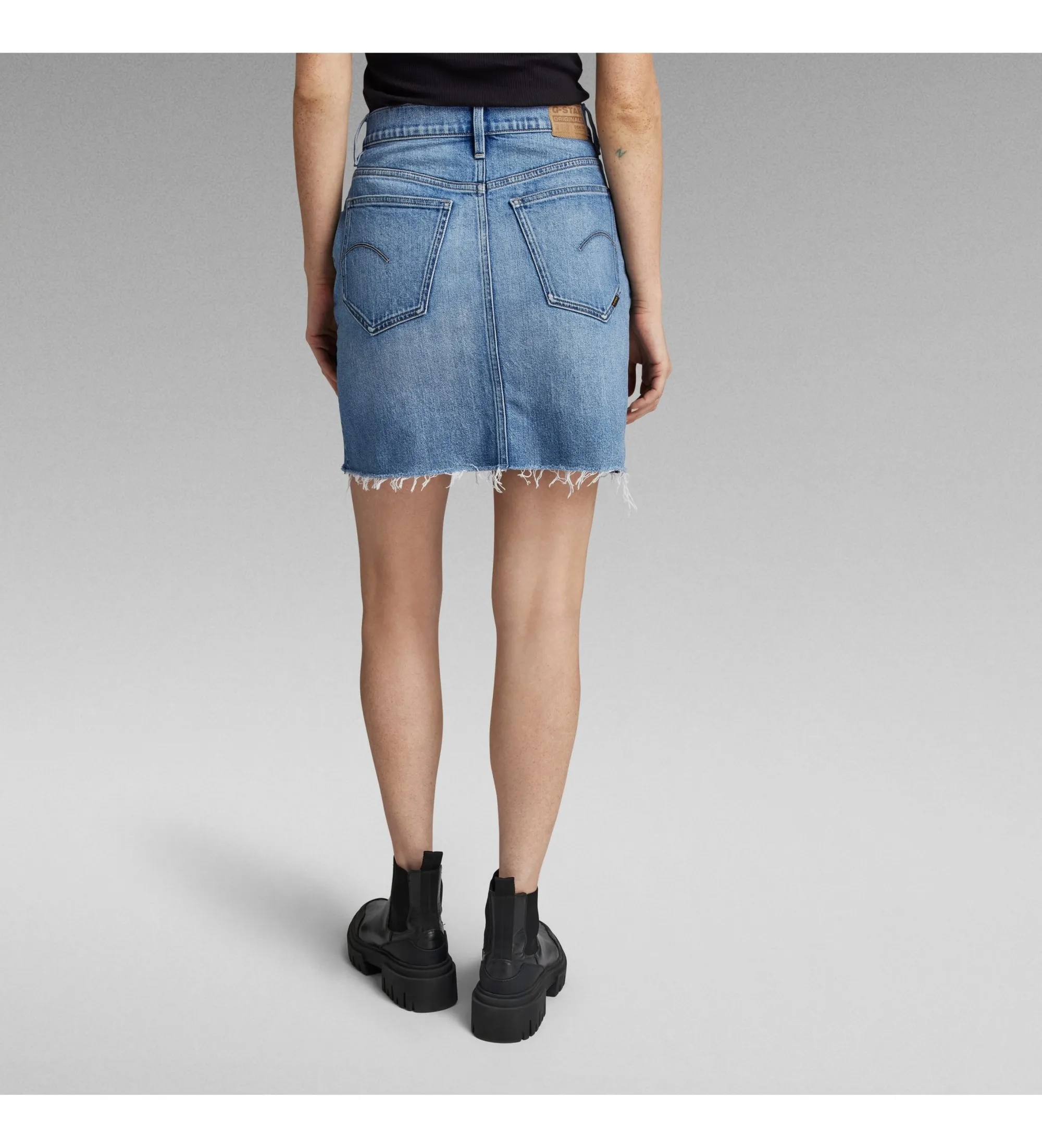 Falda Viktoria Raw Edge azul