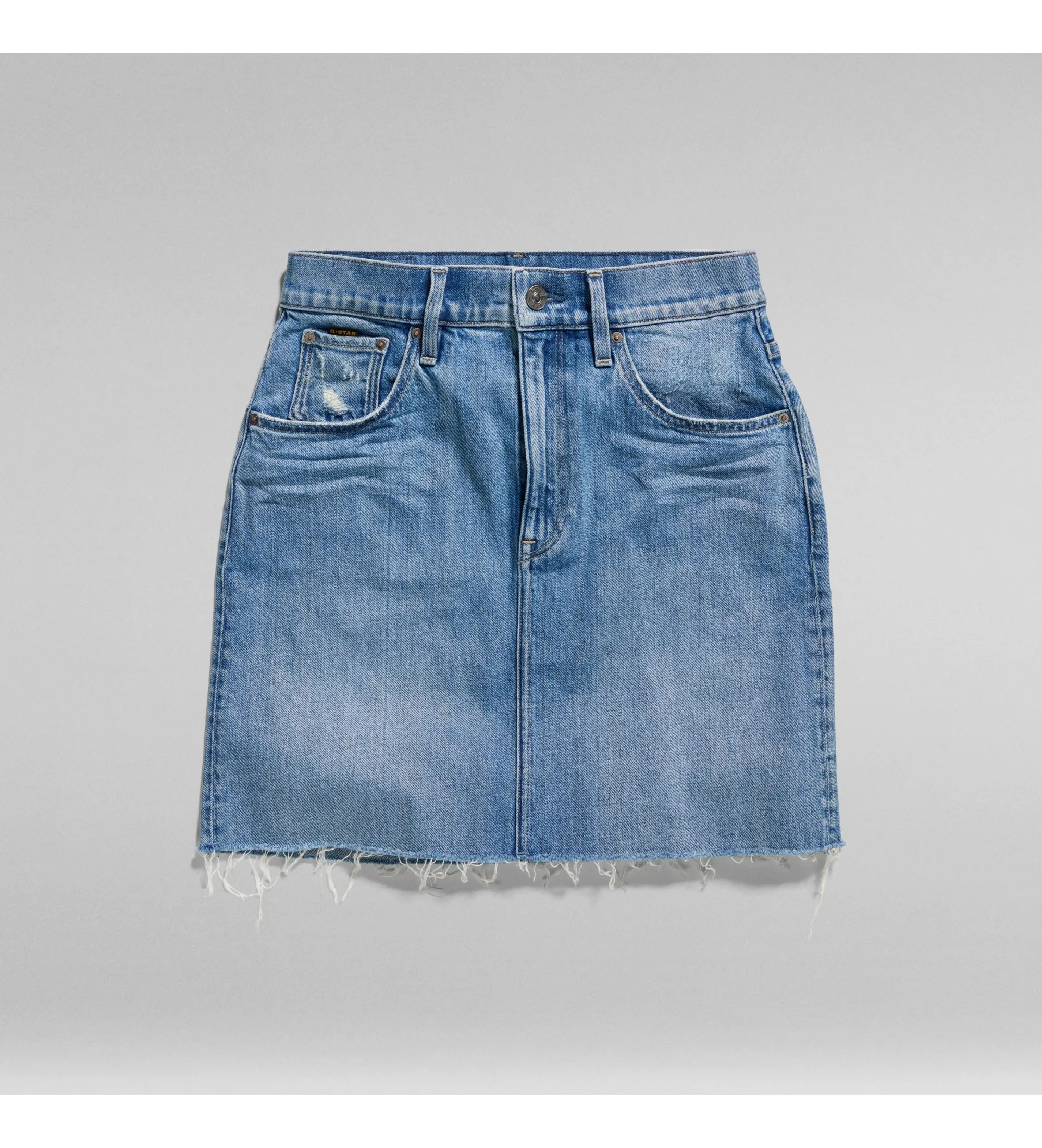 Falda Viktoria Raw Edge azul