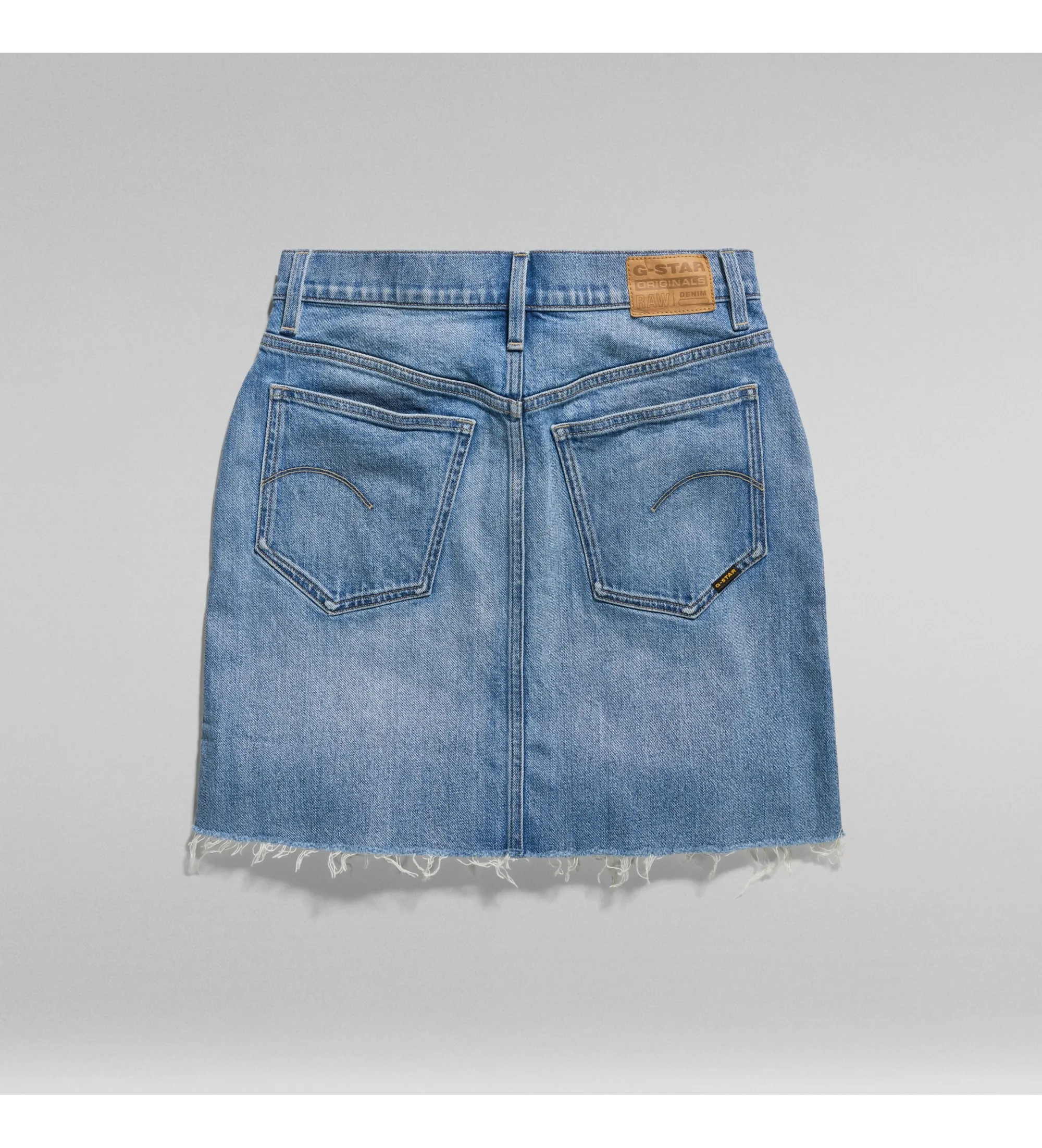 Falda Viktoria Raw Edge azul