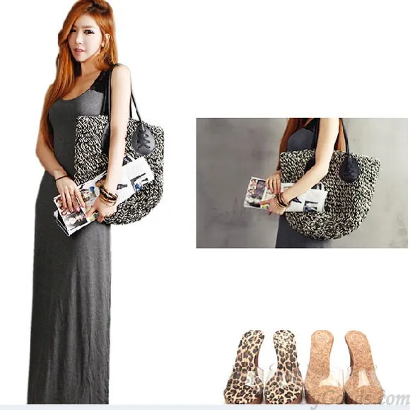 Fashion Grey Stitching Hollow Out Slit Skirt