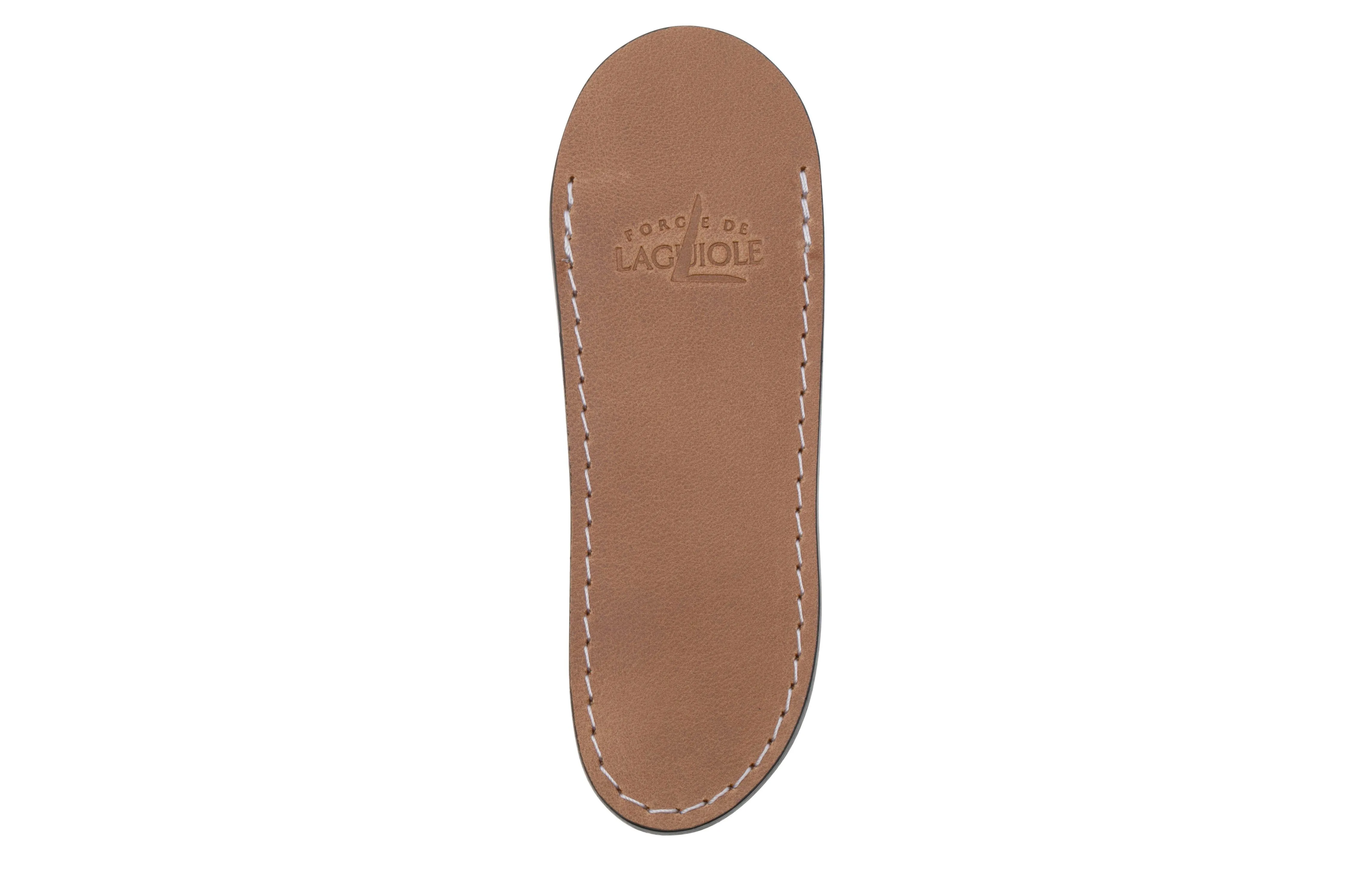 Forge de Laguiole LAF1F Natural, funda de cuero para navajas de 9 cm