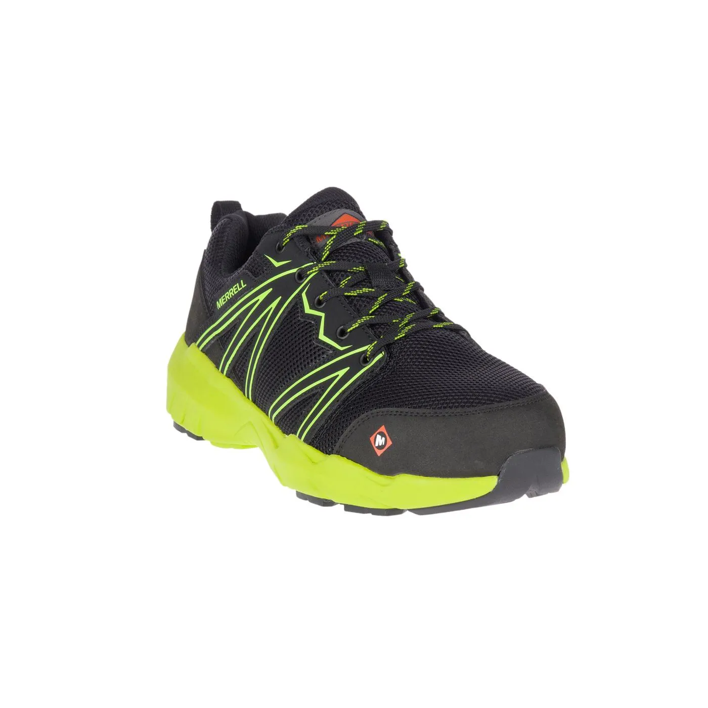 FULLBENCH SUPERLITE MEN'S ALLOYTOE WORK SHOES BLACK/LIME