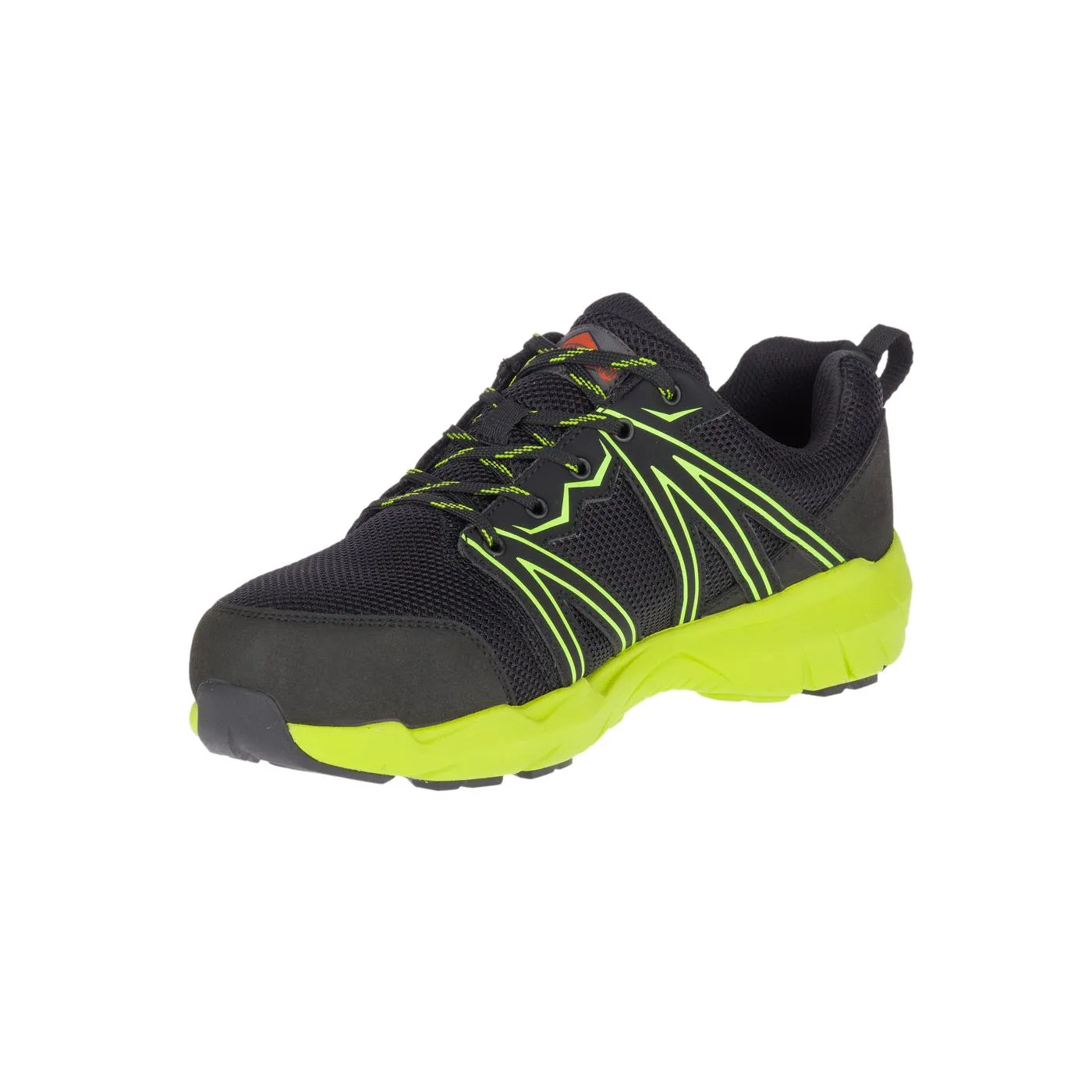 FULLBENCH SUPERLITE MEN'S ALLOYTOE WORK SHOES BLACK/LIME