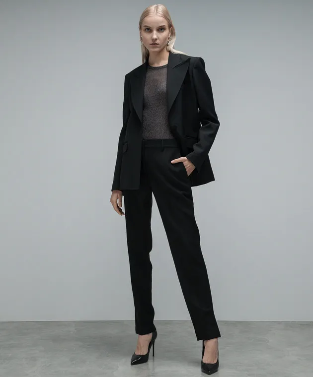 Gabriela Hearst Molly black pants with slits