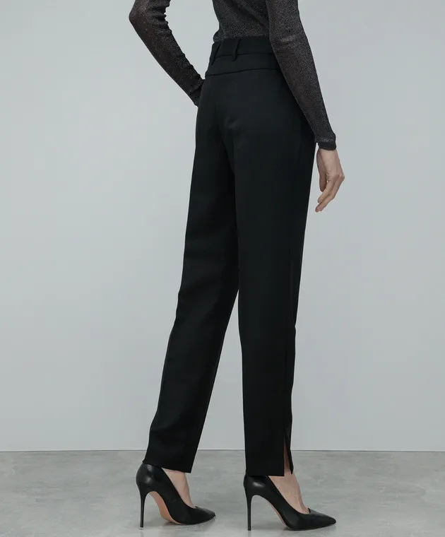 Gabriela Hearst Molly black pants with slits