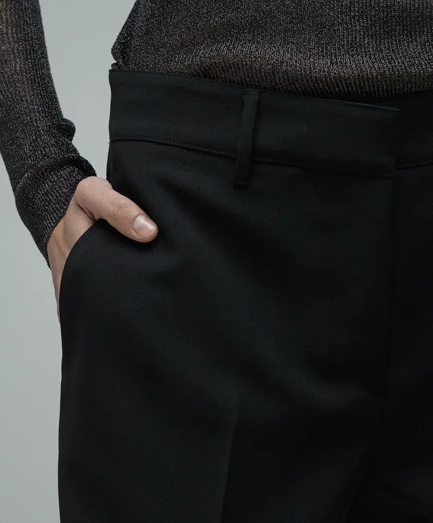 Gabriela Hearst Molly black pants with slits
