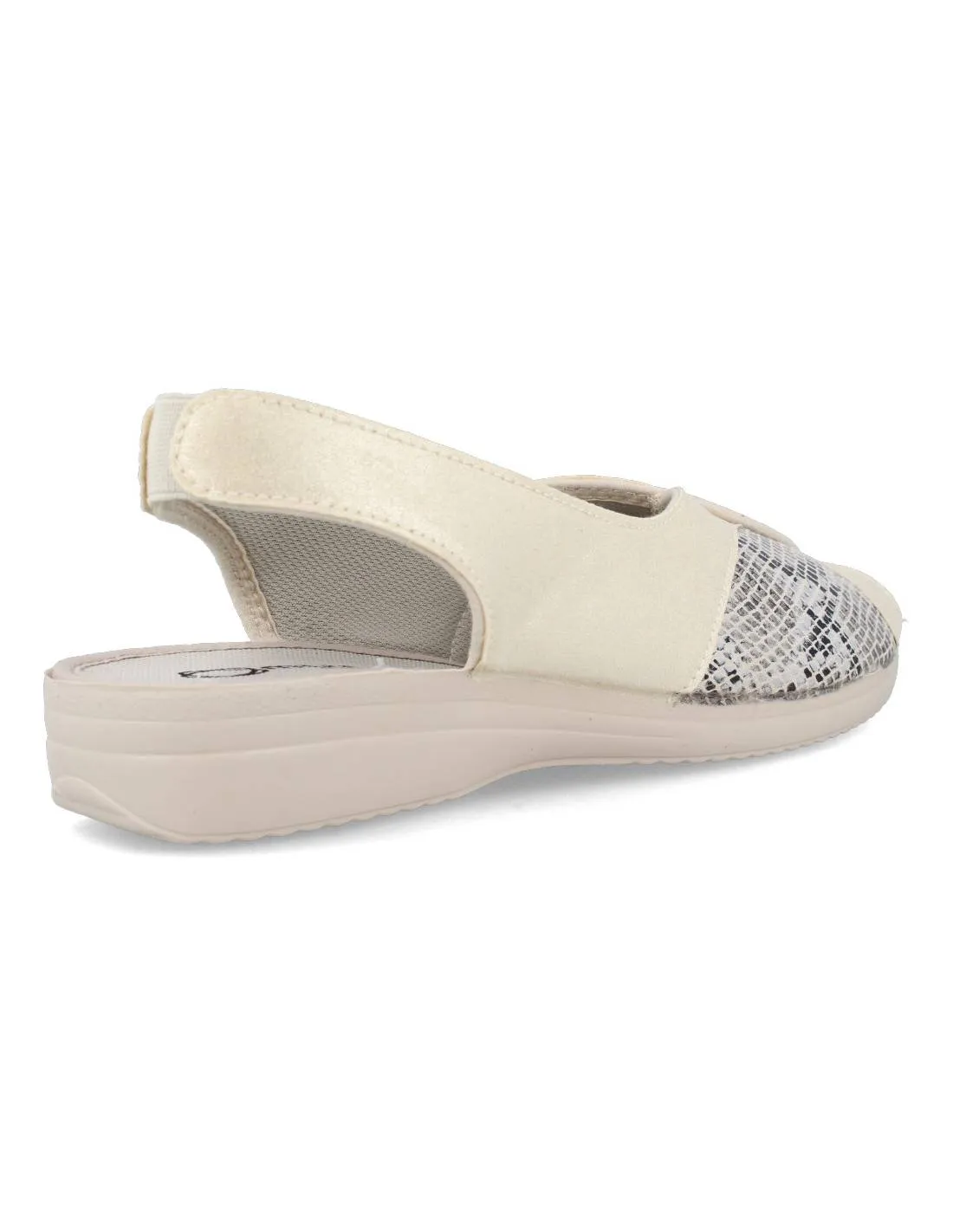 GARRIDO MURO  ZAPATILLA CRUZADA SERPIENTE BEIGE