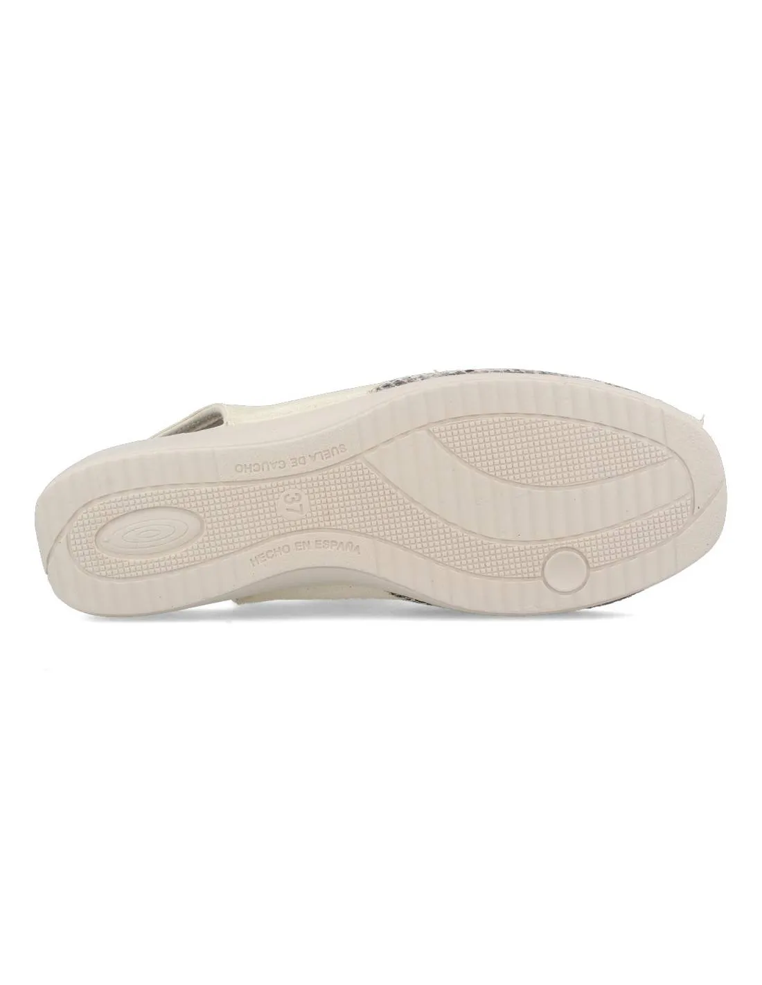 GARRIDO MURO  ZAPATILLA CRUZADA SERPIENTE BEIGE