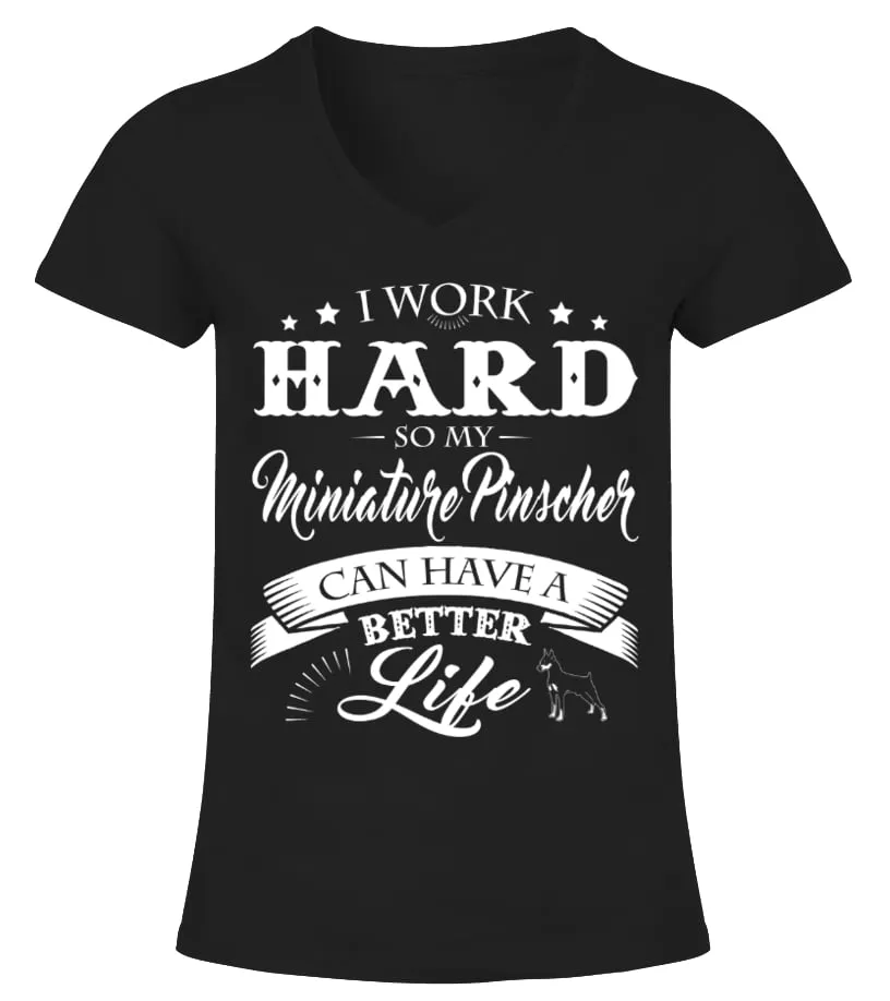 German Pinscher Camiseta cuello pico Mujer