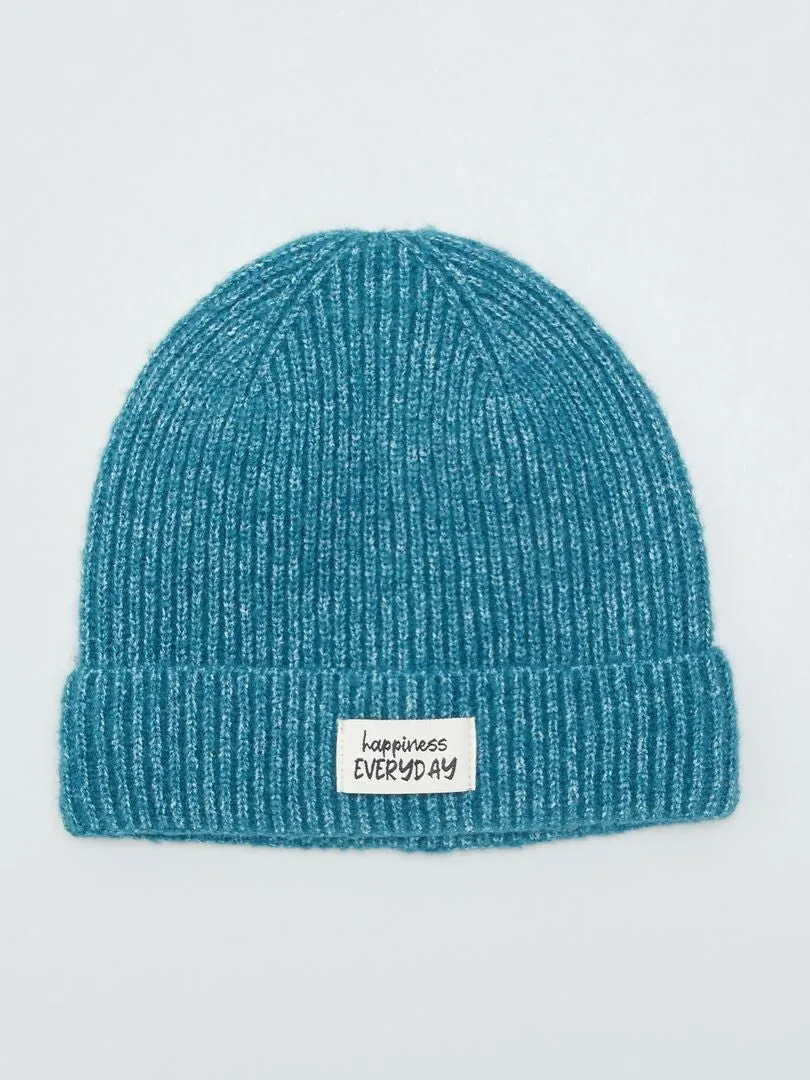 GORRO DE PUNTO  AZUL