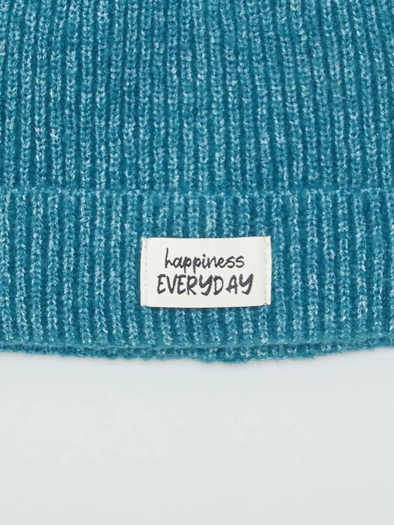 GORRO DE PUNTO  AZUL