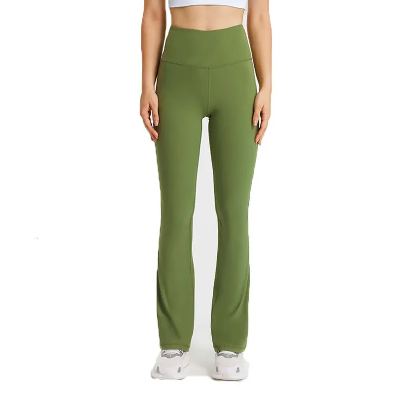 Groove Gym Gym Fitness Pantalones de yoga elástico Leggación de pata de pierna