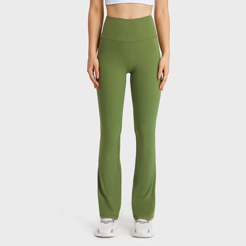 Groove Gym Gym Fitness Pantalones de yoga elástico Leggación de pata de pierna