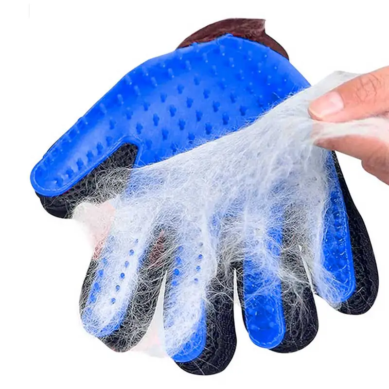 Guante Cepillado y Baño para Mascota Petit 663306 Azul