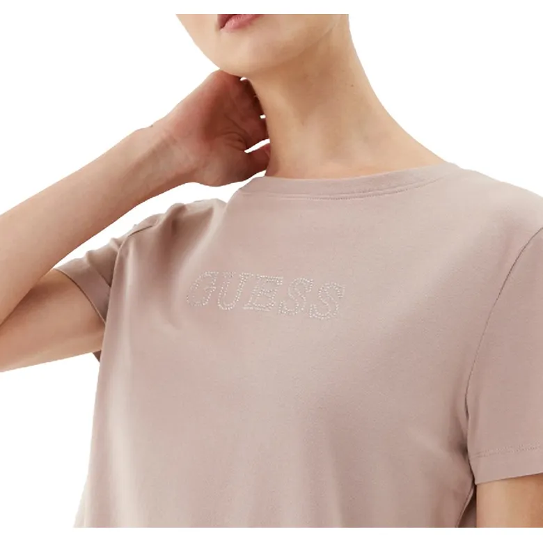 GUESS BRIANA SS TSHIRT "LIGHT BROWN"