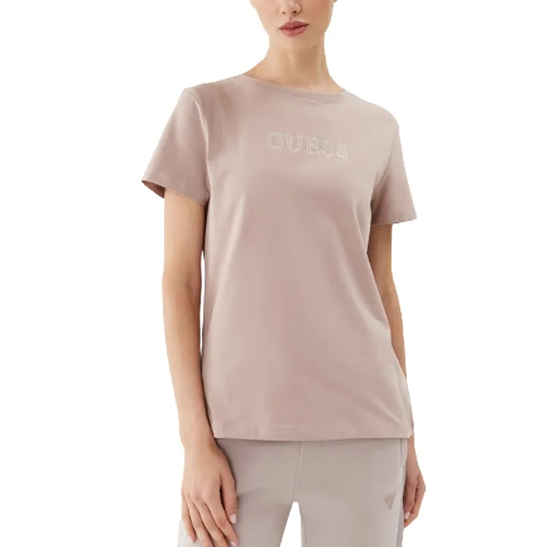 GUESS BRIANA SS TSHIRT "LIGHT BROWN"