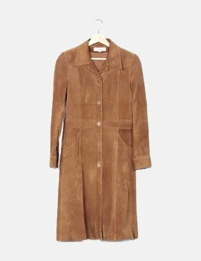 H&M Abrigo de piel camel