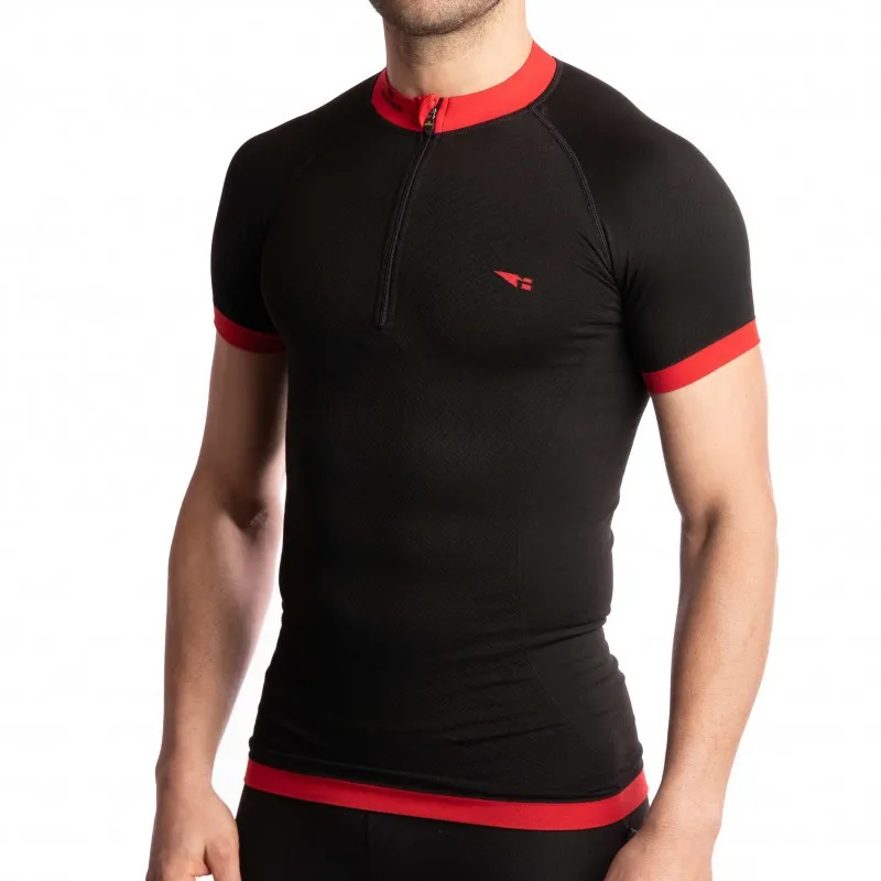 HANKER MAILLOT RIBO NEGROROJO