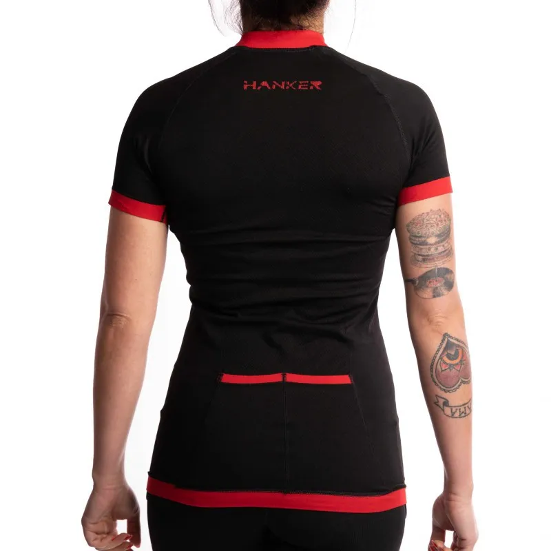 HANKER MAILLOT RIBO NEGROROJO