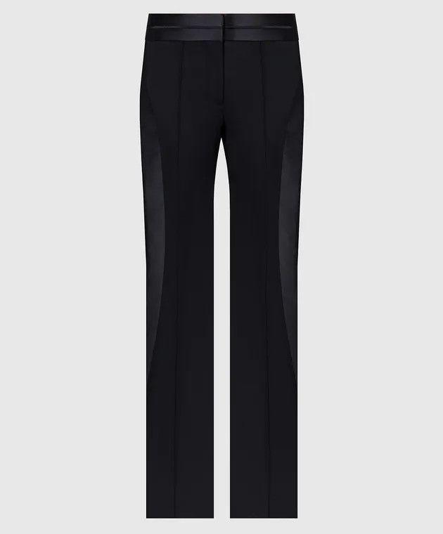 Helmut Lang Black flared pants with stripes