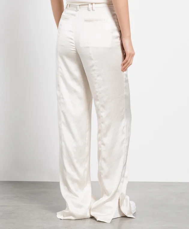 Heron Preston White pants with logo patch