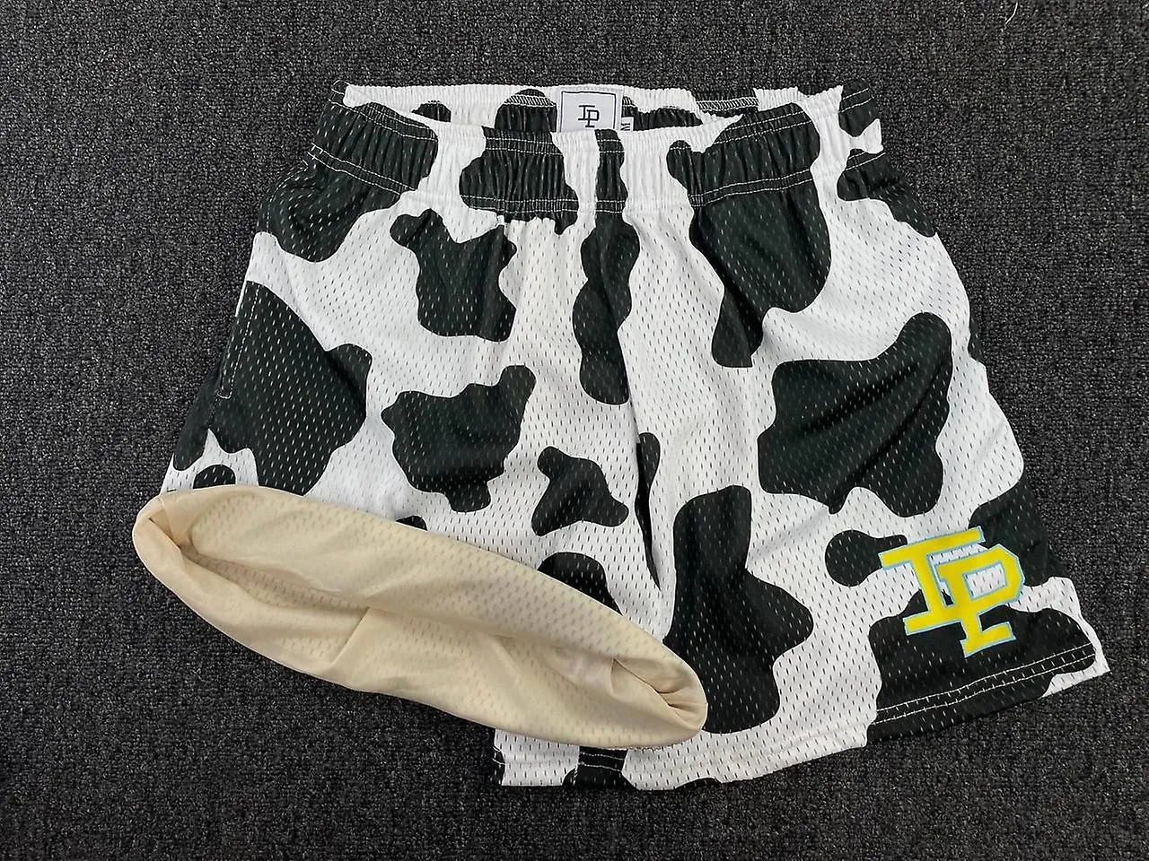 Inaka Pantalones Cortos De Doble Malla Hombres Mujeres Clásicos GYM Pantalones Cortos de Malla Inaka Power Shorts Animal Print C