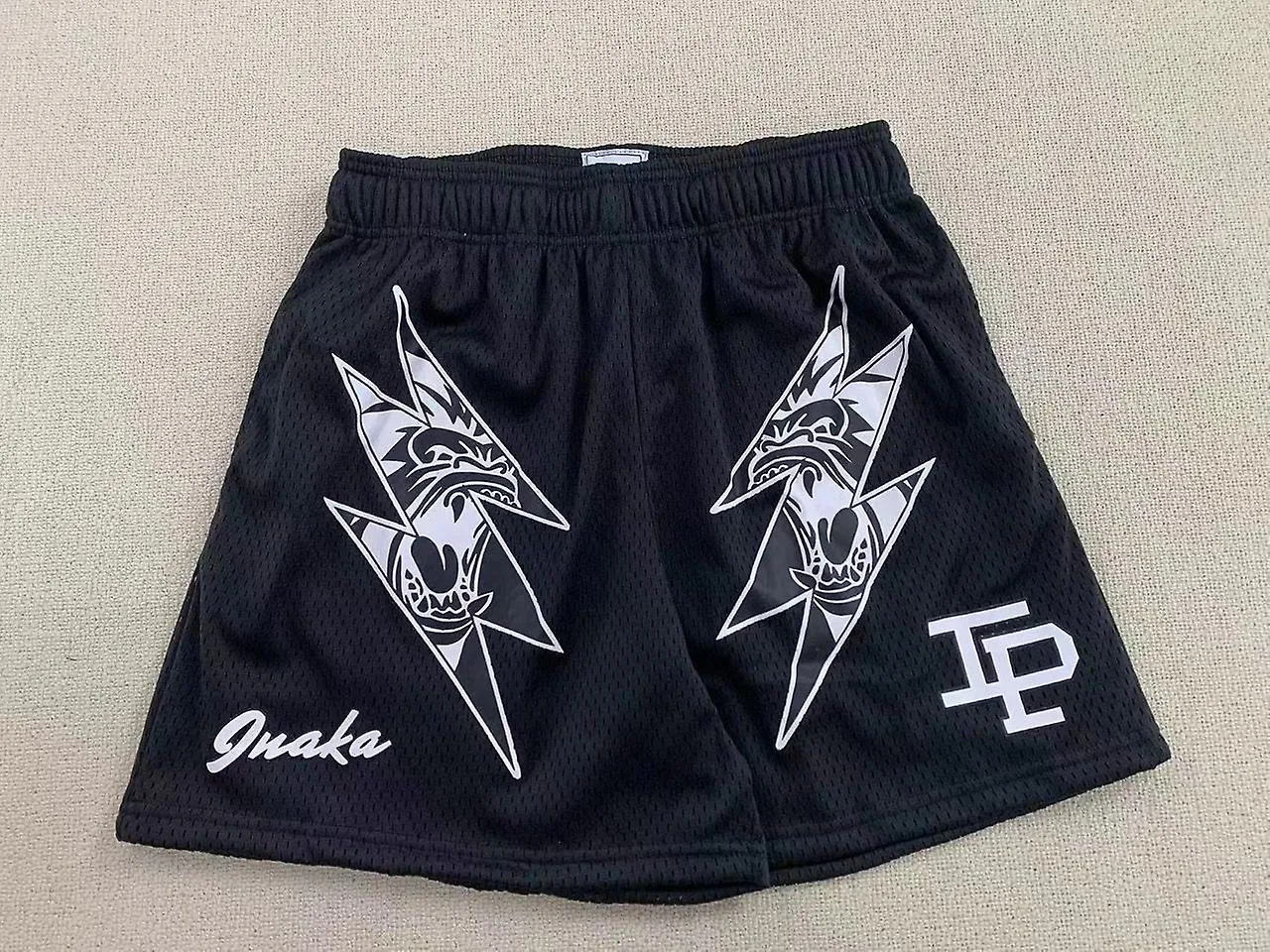 Inaka Pantalones Cortos De Doble Malla Hombres Mujeres Clásicos GYM Pantalones Cortos de Malla Inaka Power Shorts Animal Print C