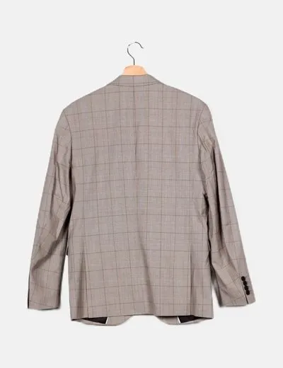 Jack & Jones Blazer cuadros gris