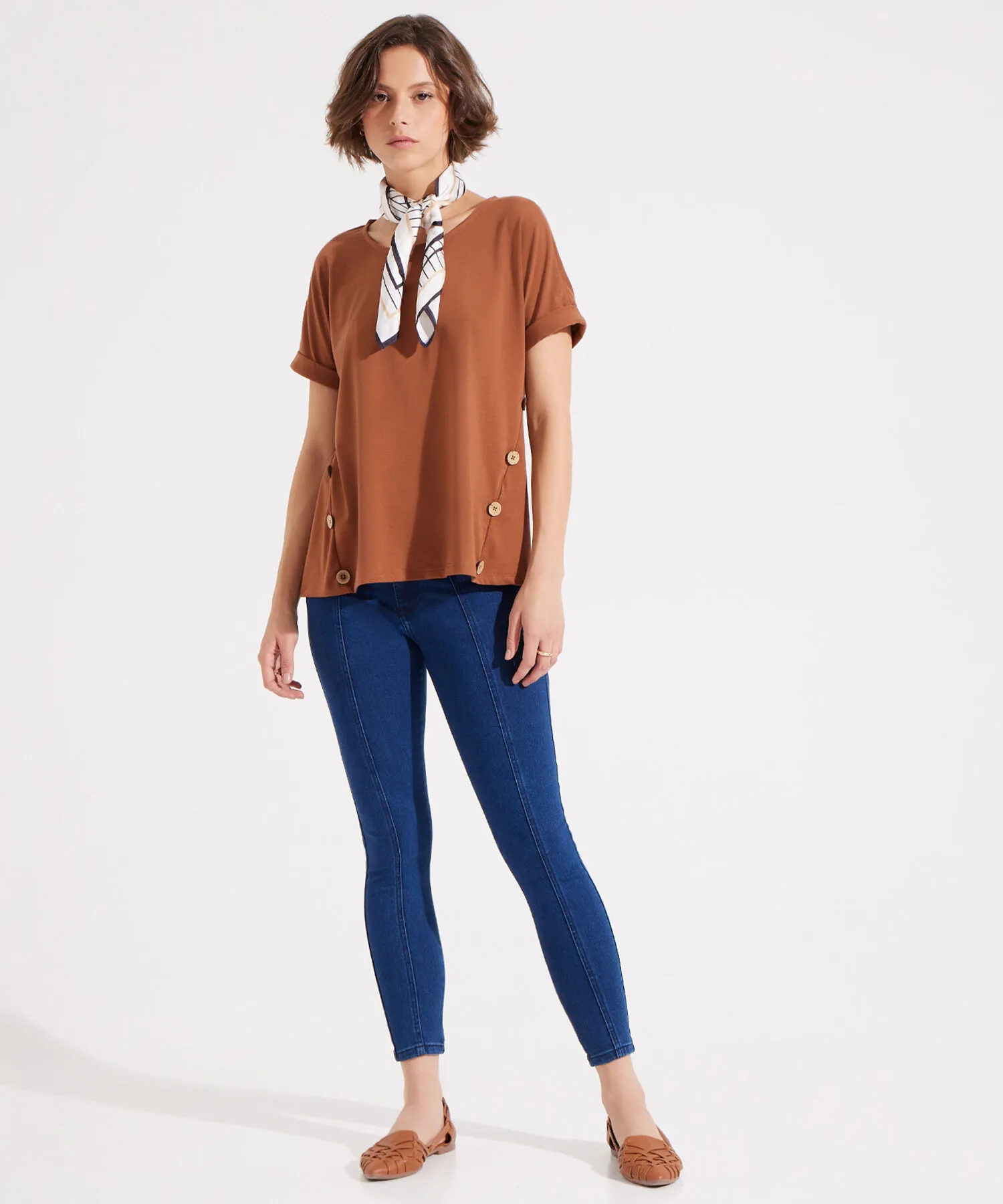 JEGGINGS TIRO ALTO TONO AZUL