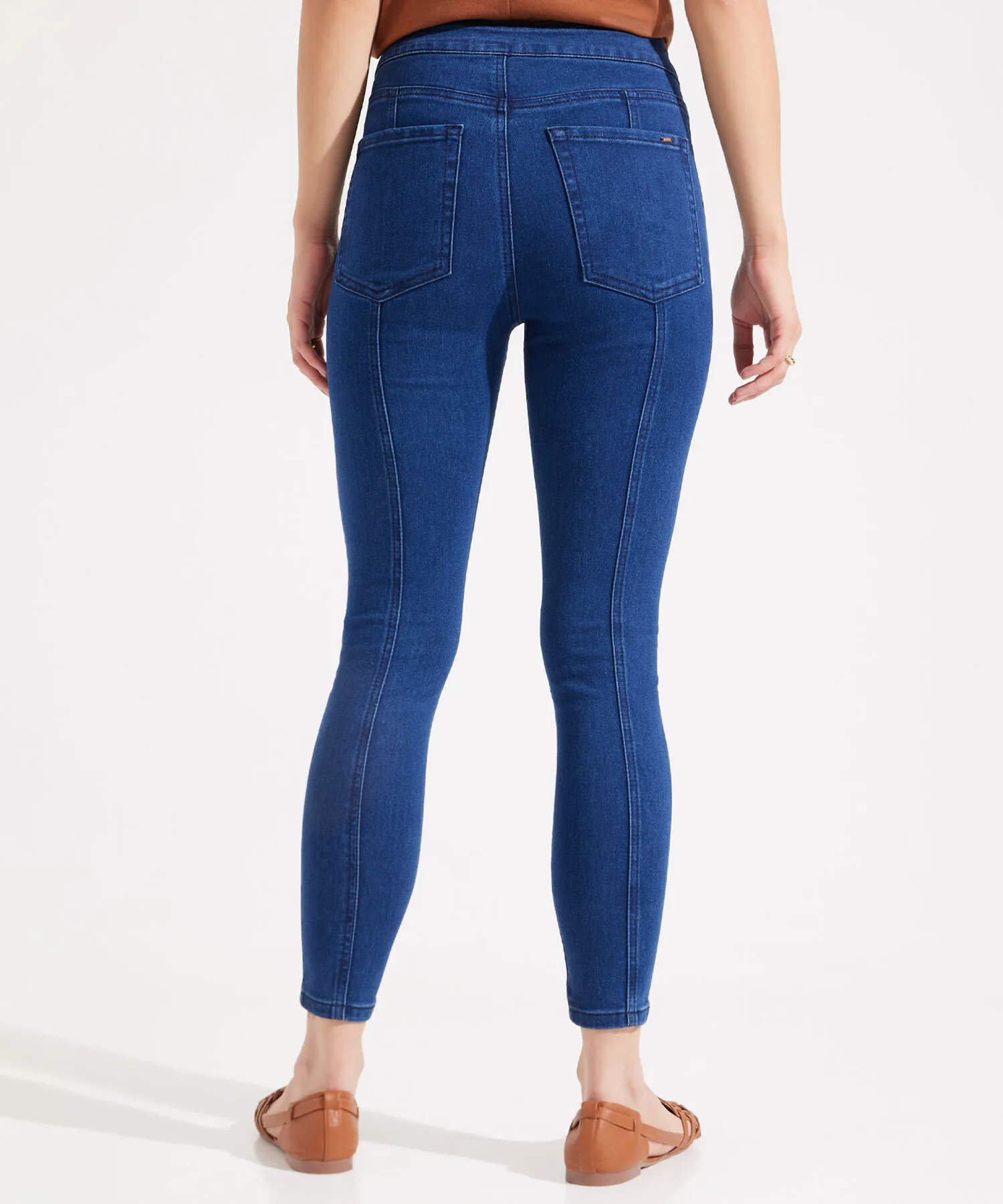 JEGGINGS TIRO ALTO TONO AZUL