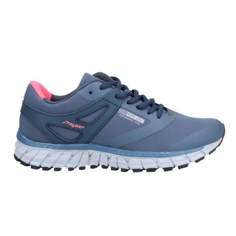 JHAYBER ZS 52239 Negro y azul. Deportiva cordones impermeable mujer