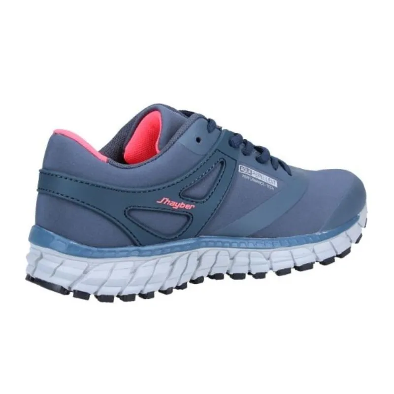 JHAYBER ZS 52239 Negro y azul. Deportiva cordones impermeable mujer