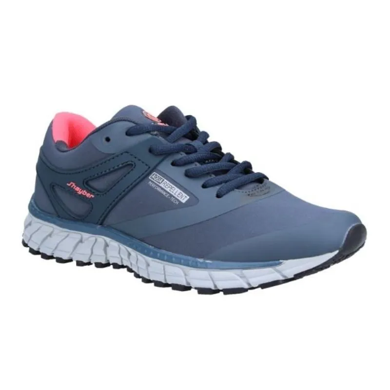 JHAYBER ZS 52239 Negro y azul. Deportiva cordones impermeable mujer