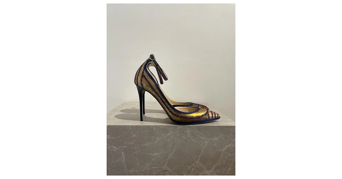 JIMMY CHOO Tacones T.EU 40 Cuero Dorado 
