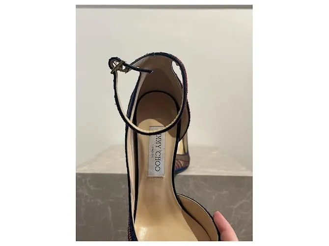 JIMMY CHOO Tacones T.EU 40 Cuero Dorado 