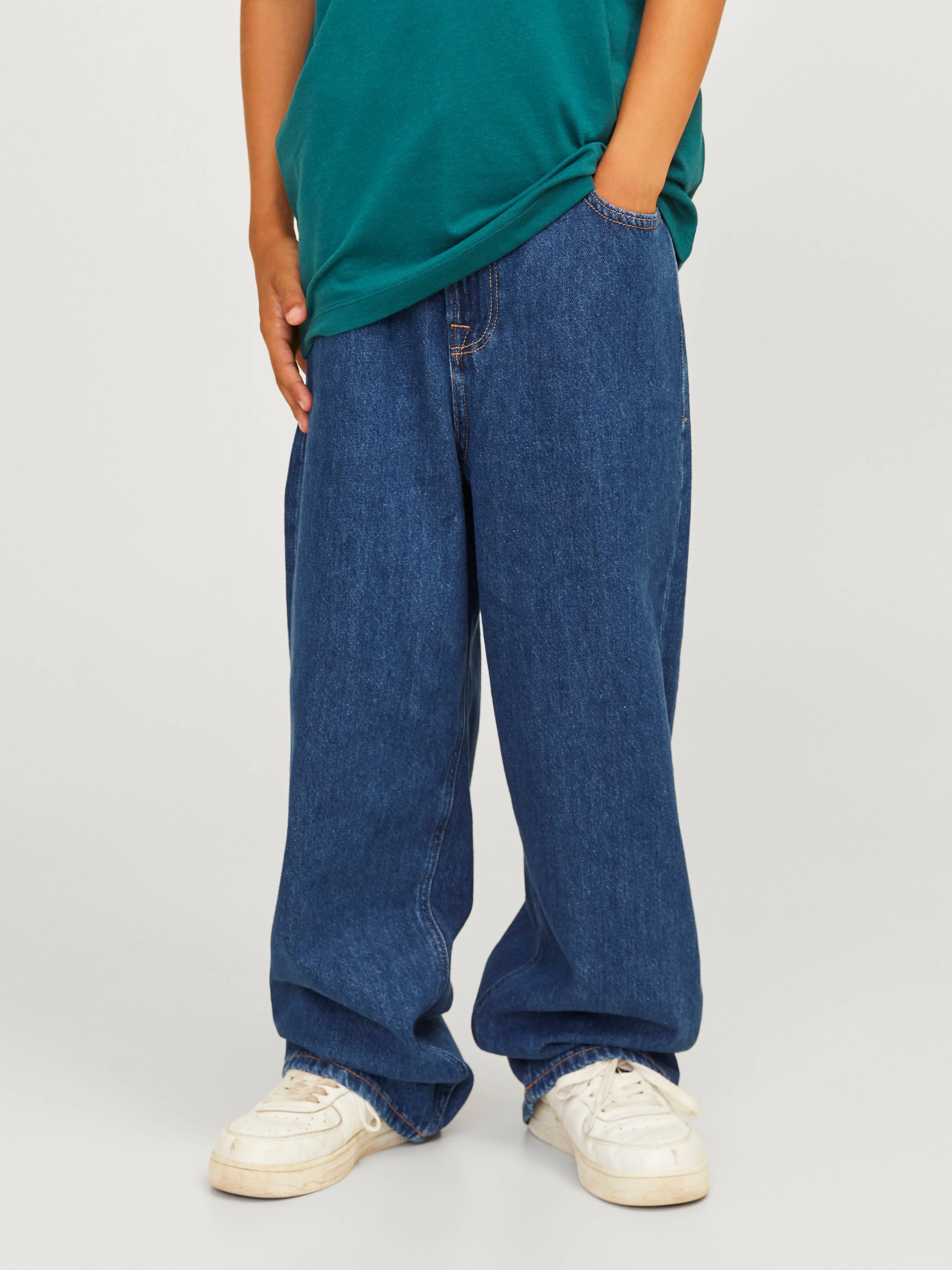 JJIALEX JJORIGINAL MF 924 JNR LN Vaqueros de corte baggy | Azul intermedio | Jack & Jones®