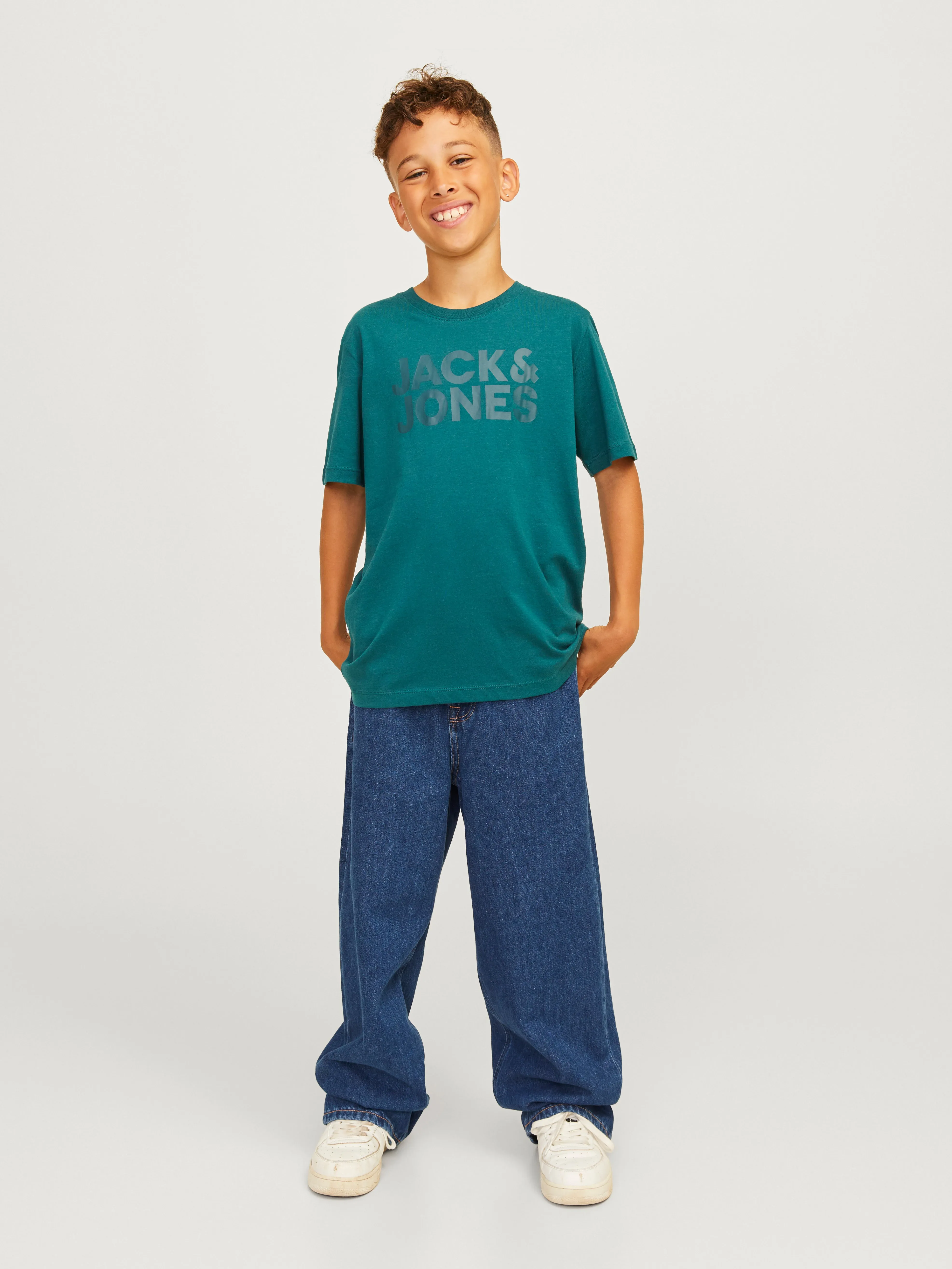 JJIALEX JJORIGINAL MF 924 JNR LN Vaqueros de corte baggy | Azul intermedio | Jack & Jones®