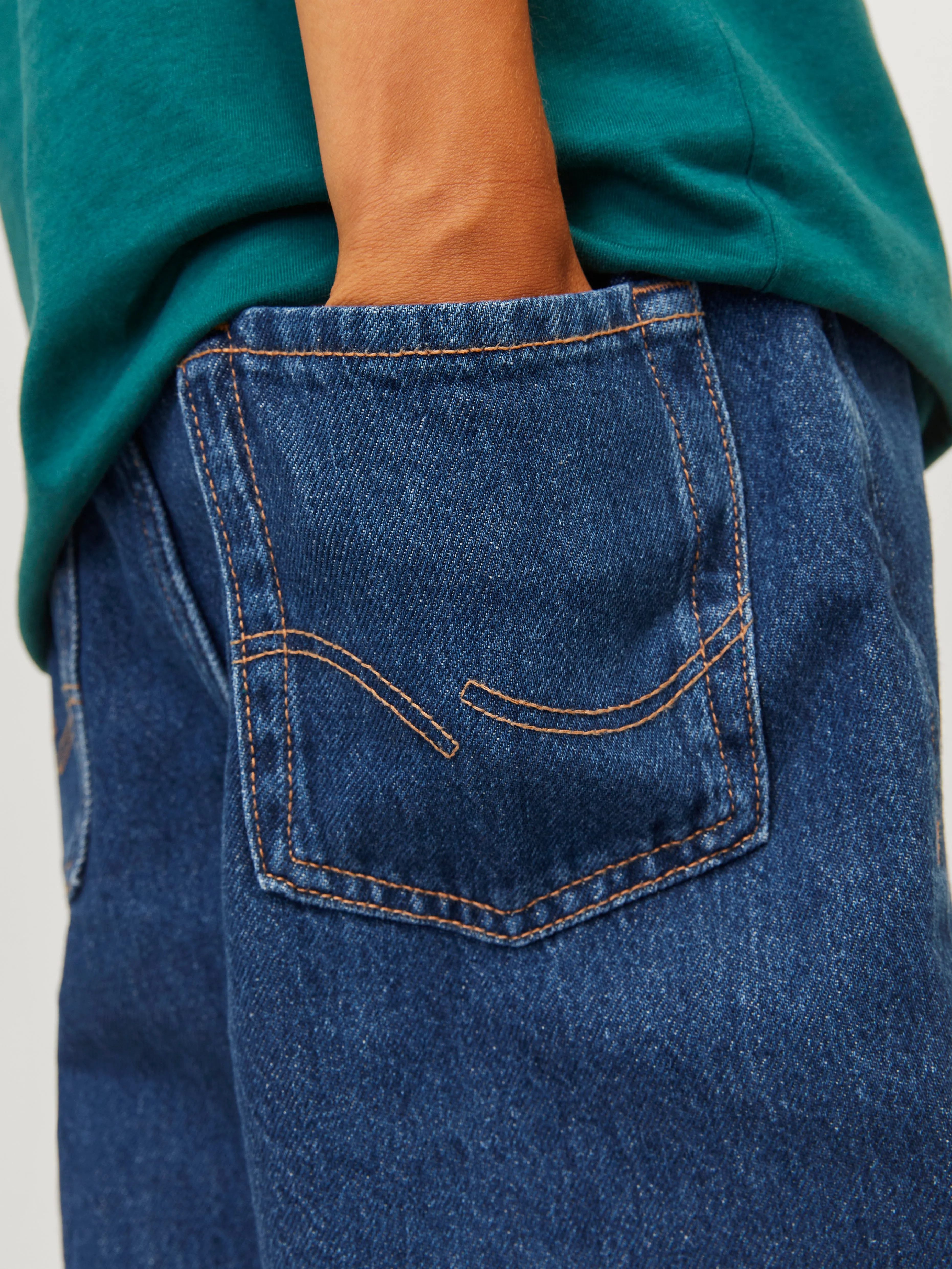 JJIALEX JJORIGINAL MF 924 JNR LN Vaqueros de corte baggy | Azul intermedio | Jack & Jones®