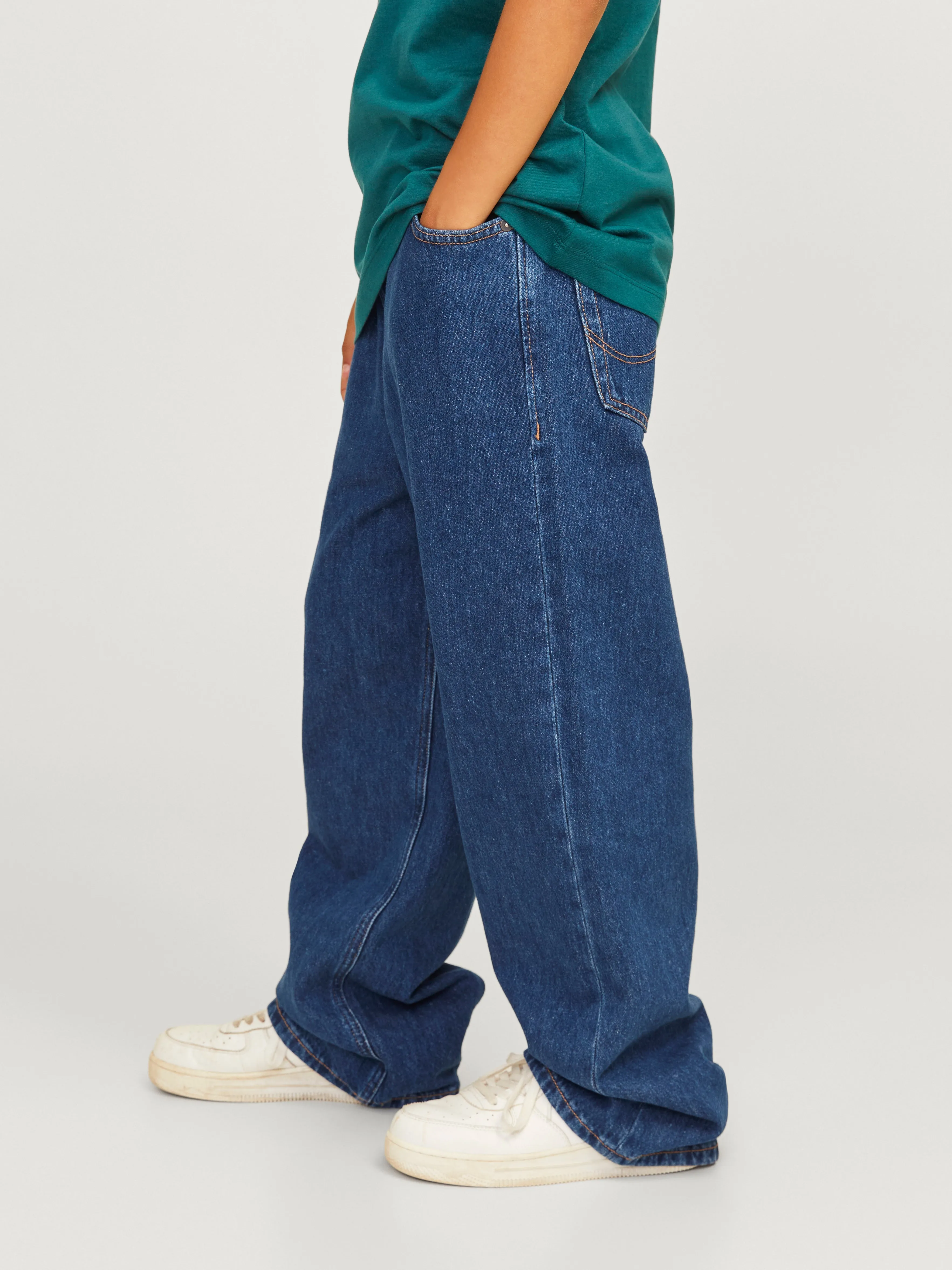 JJIALEX JJORIGINAL MF 924 JNR LN Vaqueros de corte baggy | Azul intermedio | Jack & Jones®