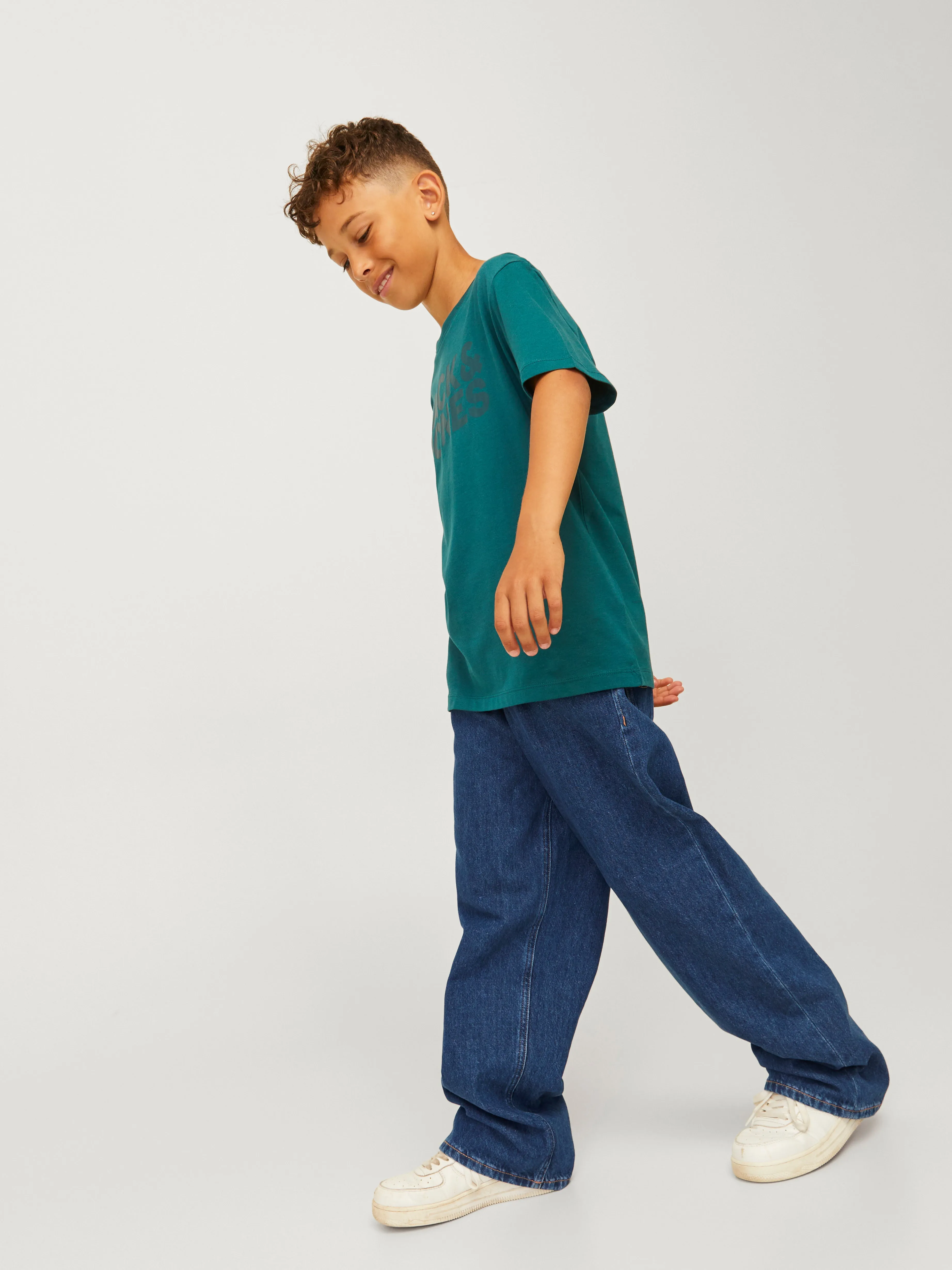 JJIALEX JJORIGINAL MF 924 JNR LN Vaqueros de corte baggy | Azul intermedio | Jack & Jones®