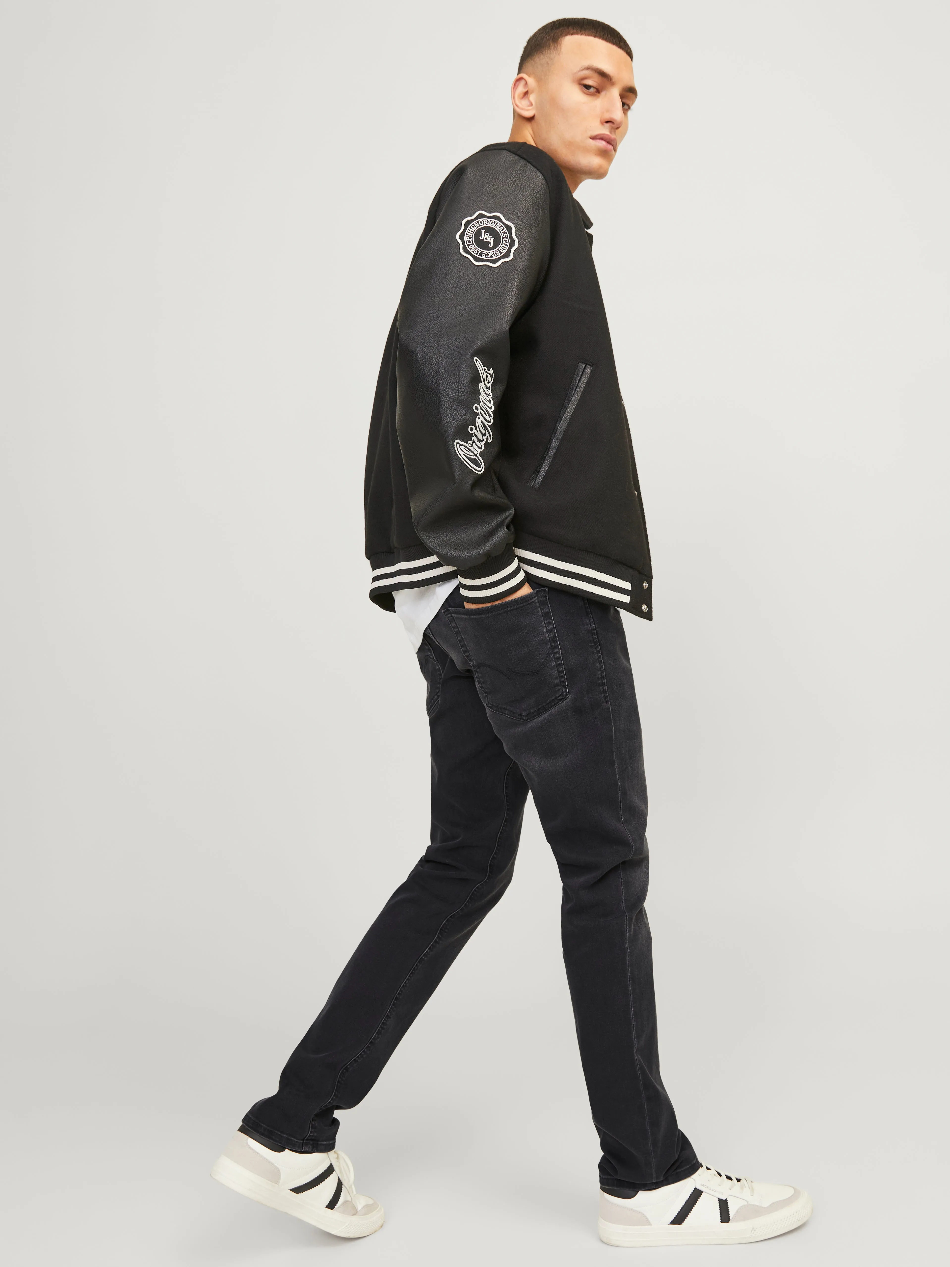 JJIWHGLENN JJORIGINAL JOS 106 50SPS Vaqueros de corte slim | Negro | Jack & Jones®