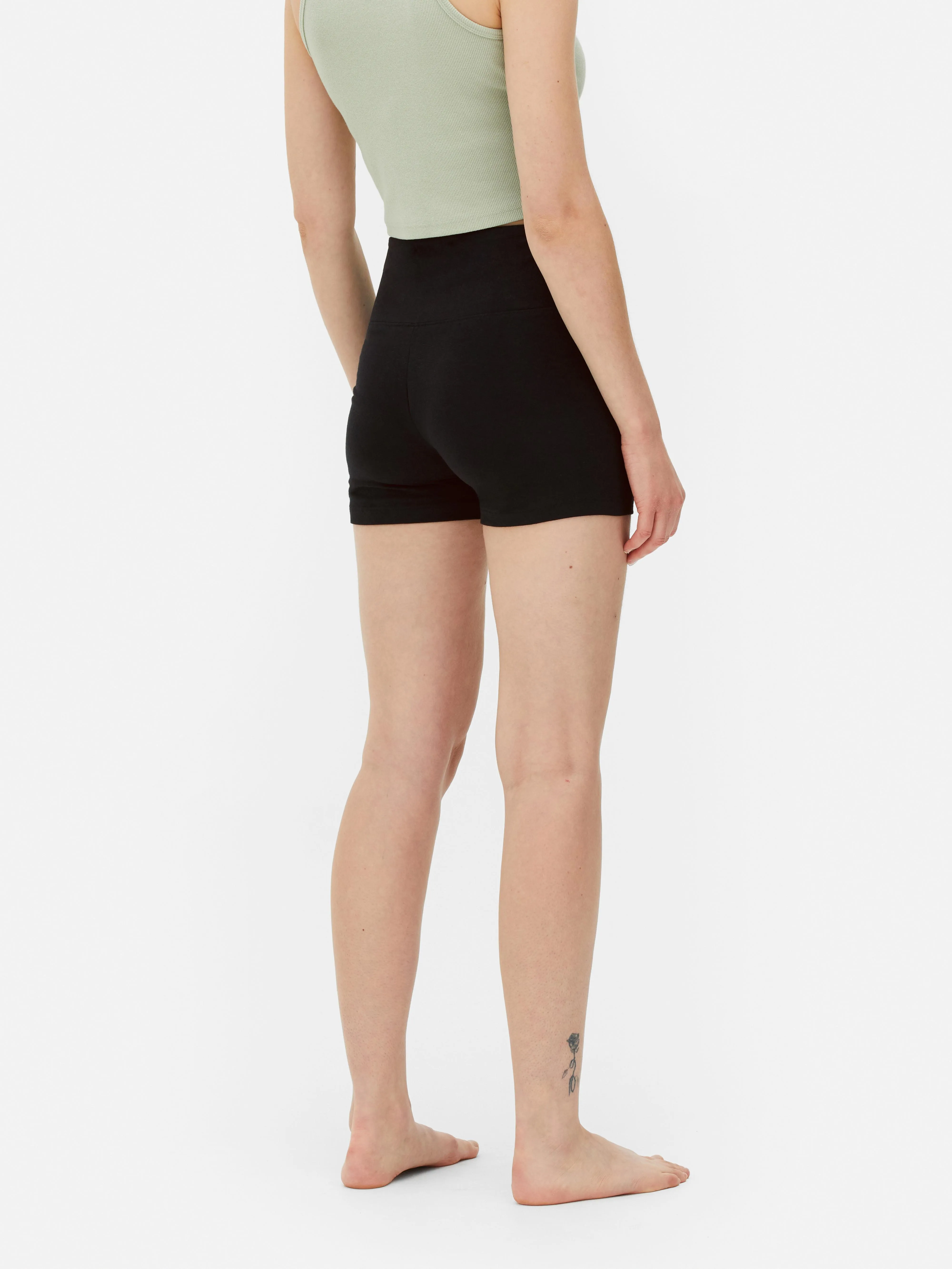 Juego de 2 pantalones cortos de yoga de talle alto