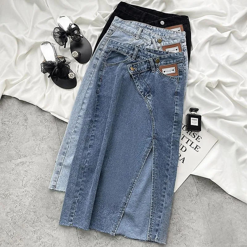 JWLHIGH WAIST JEANS SKIRT WOMEN DENIM LONG SKIRTS Y2K SUMMER   VINTAGE MAXI SKIRT SIDE SPLIT DENIM SKIRT WOMEN LONG KOREAN