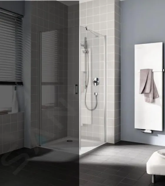 KERMI CADA XS  PARED DE DUCHA TWR, 100X200 CM, DERECHA, PLATA BRILLANTE/VIDRIO TRANSPARENTE CKTWR10020VPK