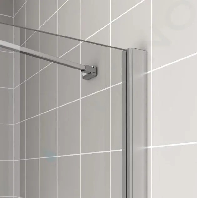 KERMI CADA XS  PARED DE DUCHA TWR, 100X200 CM, DERECHA, PLATA BRILLANTE/VIDRIO TRANSPARENTE CKTWR10020VPK