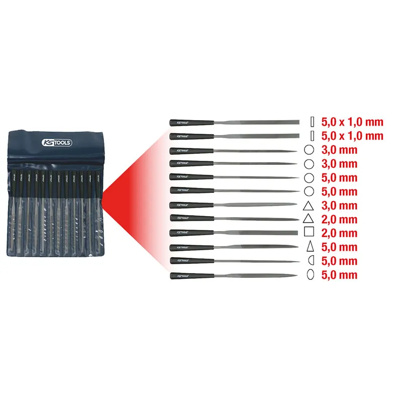 KIT 12 limas de aguja