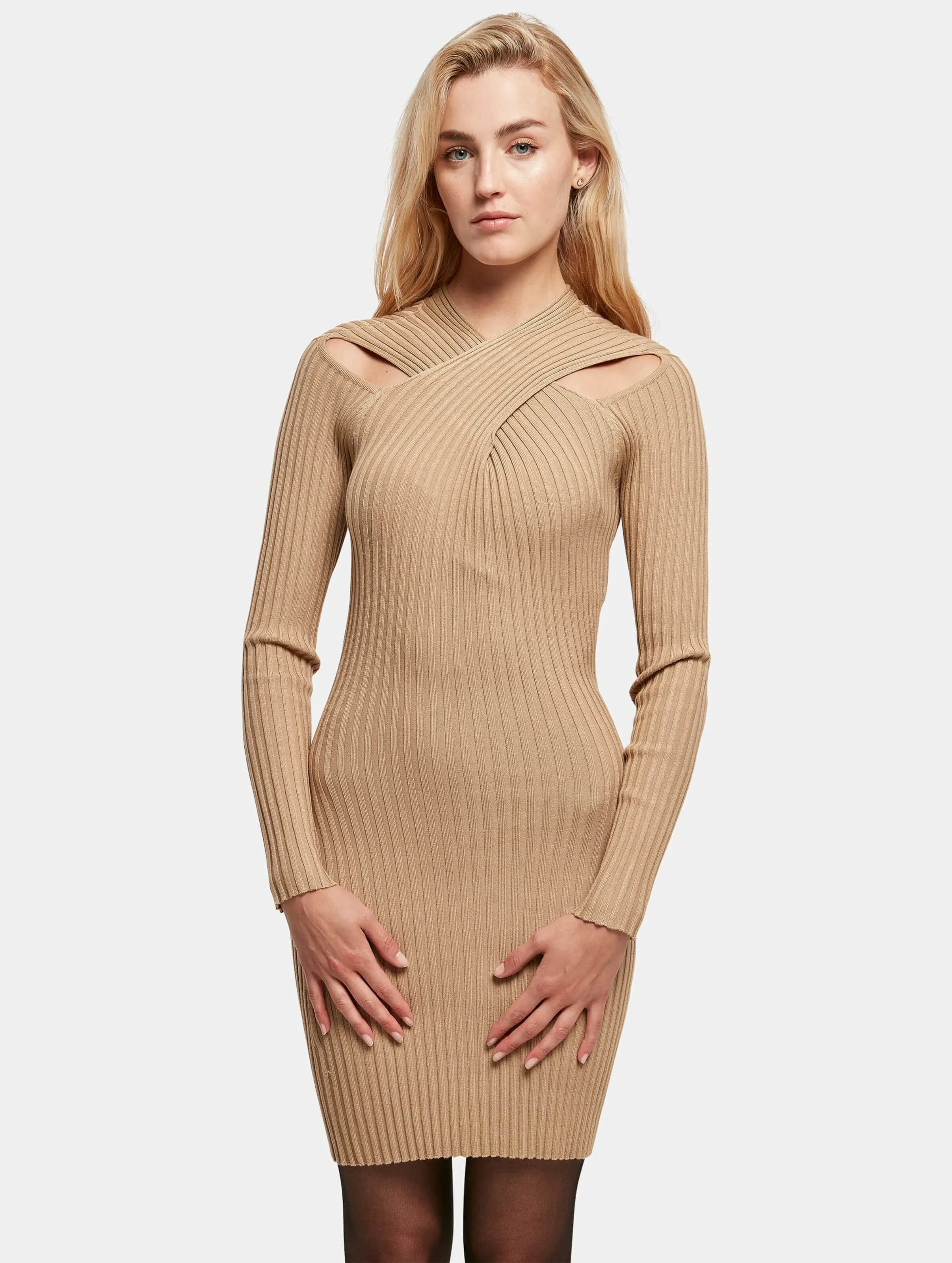 Ladies Crossed Rib Knit 
