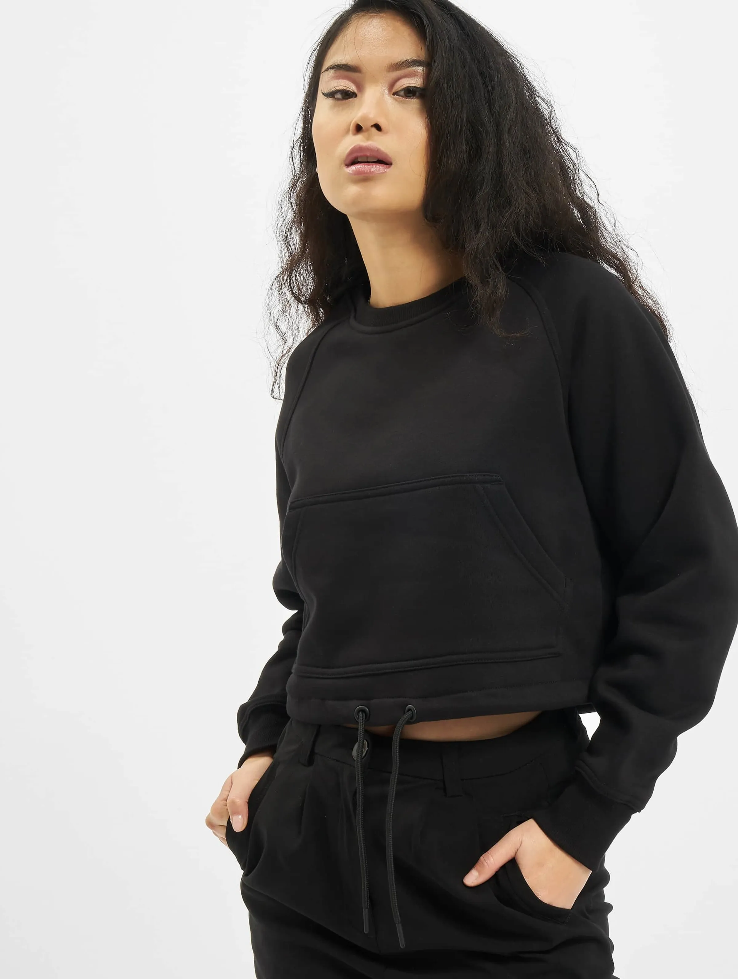 Ladies Oversized Short Raglan Crew