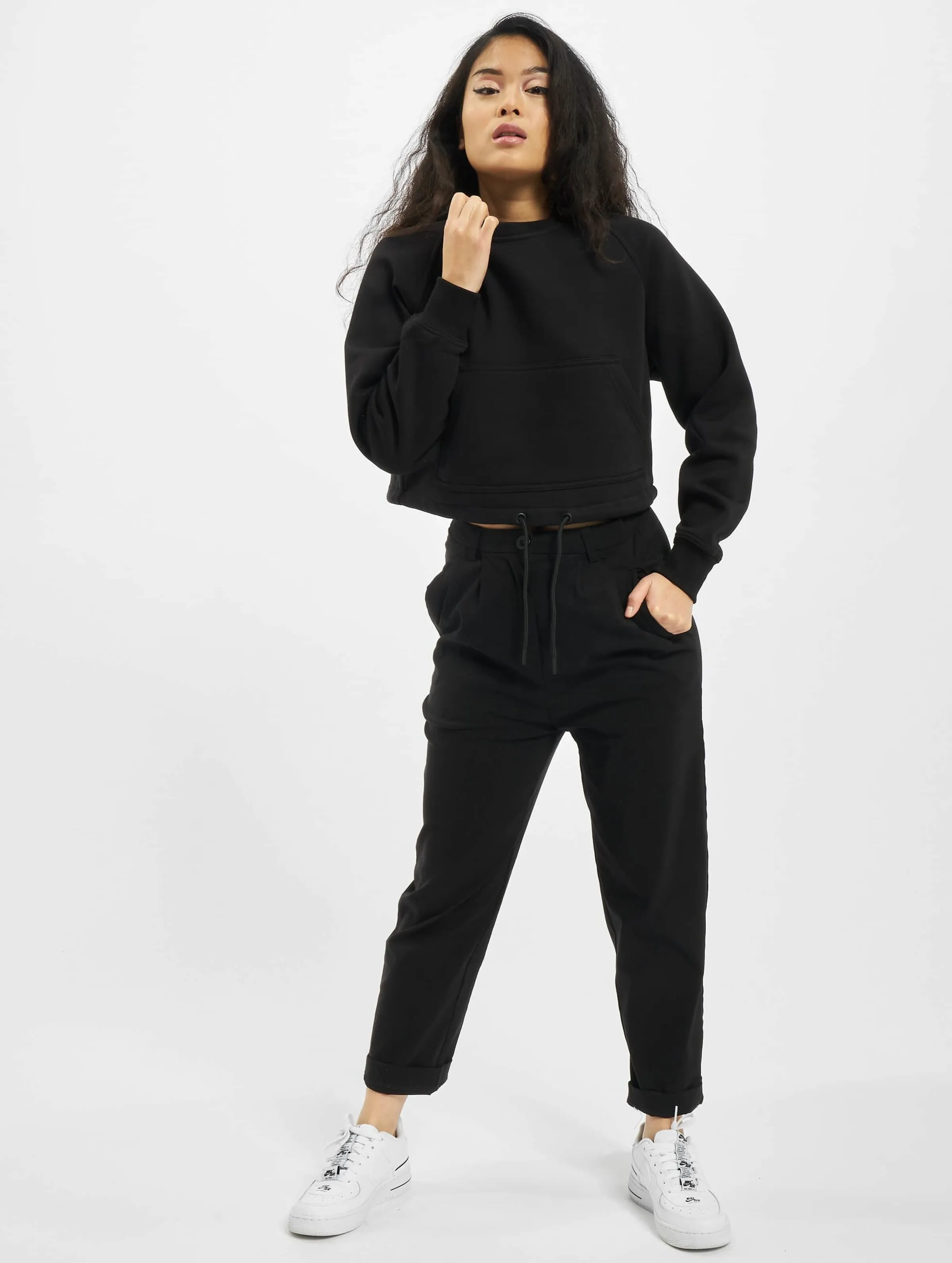 Ladies Oversized Short Raglan Crew