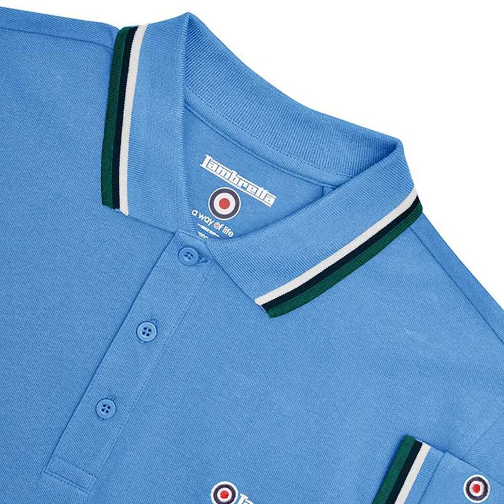 LAMBRETTA TRIPLE TIPPED HOMBRE POLO SS1650AB/W/N/DL